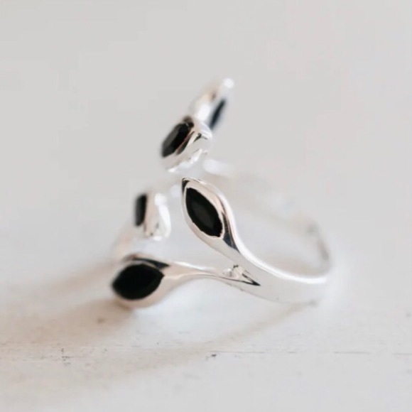 Goldie Lew Black Onyx and Sterling Silver Blythe Ring - Picture 2 of 4